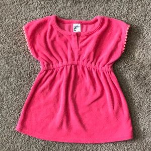 pink terry bathing suit cover